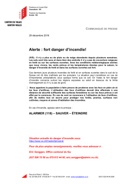 Alerte : fort danger d`incendie!