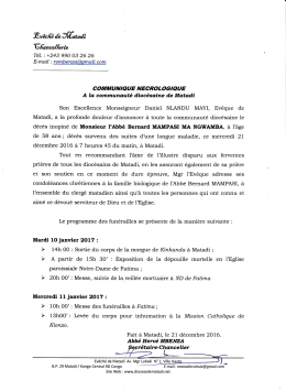 Communique necrologique chancellerie mtdi 2016