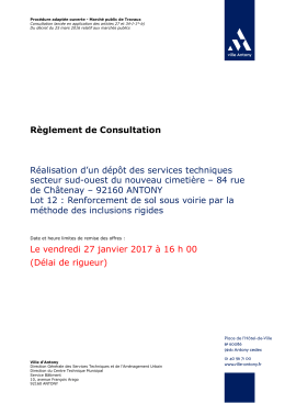 Règlement de consultation