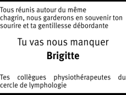 Tu vas nous manquer Brigitte