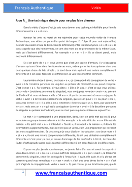 Fran&ccedil;ais Authentique
