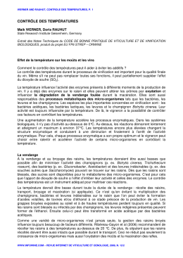 contrôle des températures