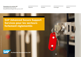 SAP Advanced Secure Support Services pour les secteurs fortement