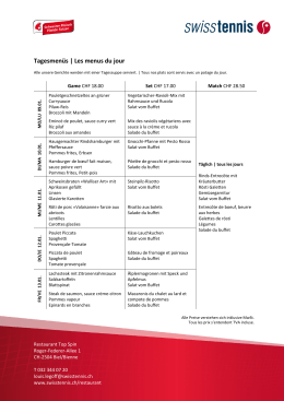 Tagesmenüs | Les menus du jour