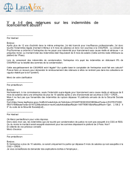 Y a t-il des retenues sur les indemnités de licenciement abusif?