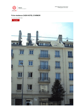 Fiche résidence CAEN HOTEL D`ARMOR