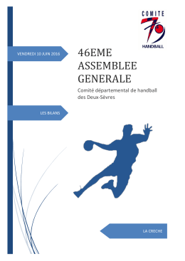 46eme assemblee generale - Comité Départemental de Handball