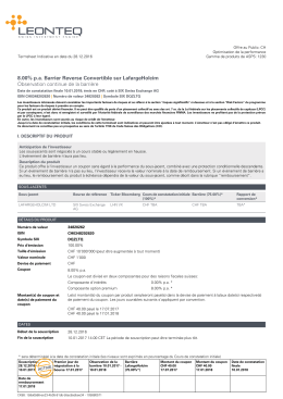 8.00% pa Barrier Reverse Convertible sur LafargeHolcim