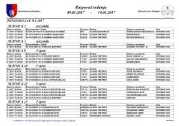 Raspored suđenja - Općinski sud u Sarajevu