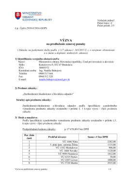 výzva - Ministerstvo obrany SR