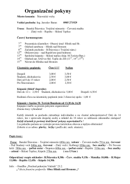 Organizačn&eacute; pokyny - Hlin&iacute;k nad Hronom
