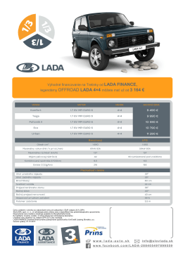 Cenník LADA 4x4