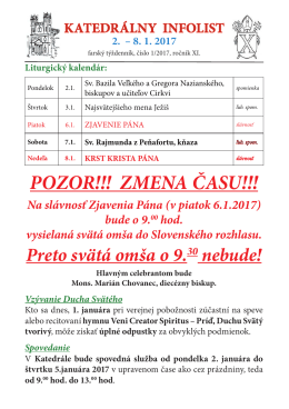 1.t&yacute;ždeň 17  - Katedr&aacute;la Bansk&aacute; Bystrica