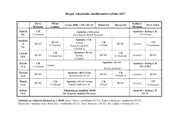 Rozpis Aliančného modlitebného týždňa 2017