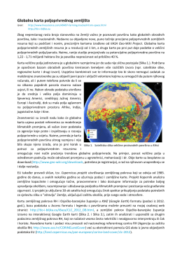 Globalna karta poljoprivrednog zemlji&scaron;ta i zemlji&scaron;ni pokrivač RH