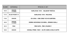 Raspored za 06. 01. 2017 - Nogometni Savez Karlovačke Županije