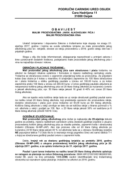 PODRUČNI CARINSKI URED OSIJEK Cara Hadrijana 11 31000