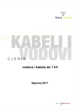Cjenik siječanj 2017