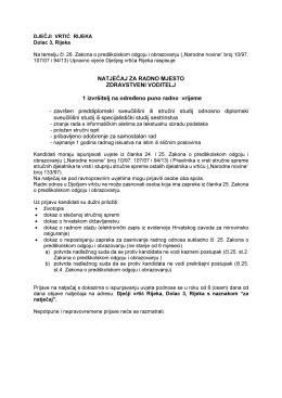 Zdravstveni voditelj - 1 izvr&scaron;itelj