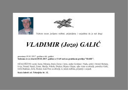 VLADIMIR (Jozo) GALIĆ