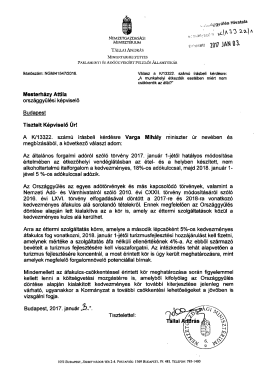 AK/13322. számú írásbeli kérdésre Varg