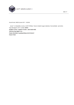 Oldal 1/1 KozmaTunde, hétfQ 02 január 2017