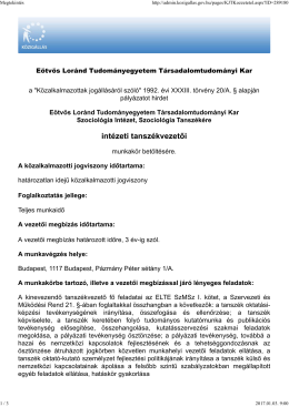 Int&eacute;zeti Tansz&eacute;kvezető