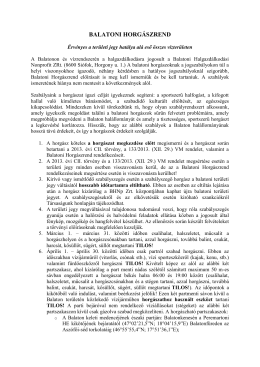 Balatoni Horg&aacute;szrend 2017