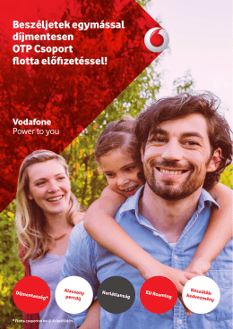 Besz&eacute;ljetek egym&aacute;ssal d&iacute;jmentesen OTP Csoport flotta