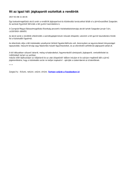 Itt az igazi t&eacute;l: j&eacute;gkapar&oacute;t osztottak a rendőr&ouml;k