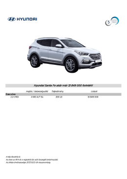 Hyundai Santa Fe akár már 13 849 000 forintért!