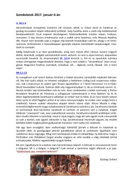 Gondolatok 2017. janu&aacute;r 6-&aacute;n