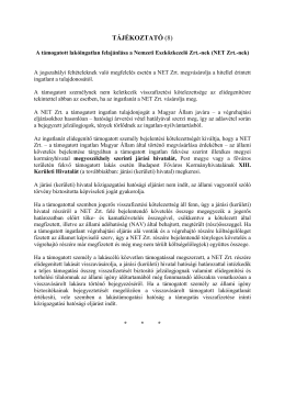 Támogatott ingatlan felajánlása NET Zrt.-nek