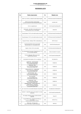 referencia lista - Elinor Mérnökiroda Kft.