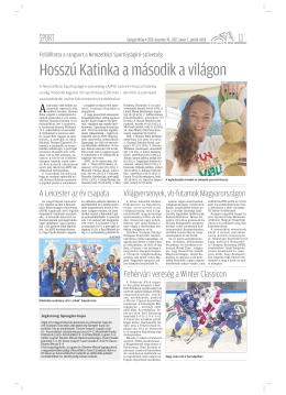 Hossz&uacute; Katinka a m&aacute;sodik a vil&aacute;gon