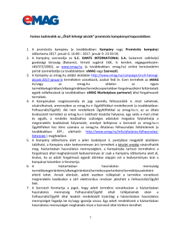 1. A prom&oacute;ci&oacute;s kamp&aacute;ny