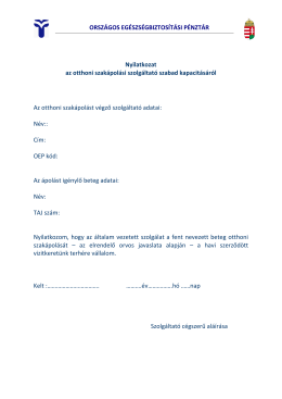 Kitöltési Útmutató a többlet vizitszám meghosszabbításának