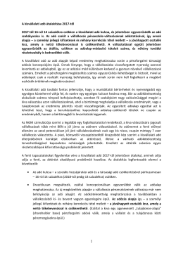 1 A kisvállalati adó átalakítása 2017-től 2017-től 16
