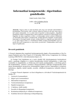 Informatikai kompetenci&aacute;k: Algoritmikus gondolkod&aacute;s (PDF