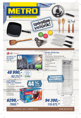 Metro katal&oacute;gus let&ouml;lt&eacute;se PDF form&aacute;tumban ITT - Akci&oacute;s