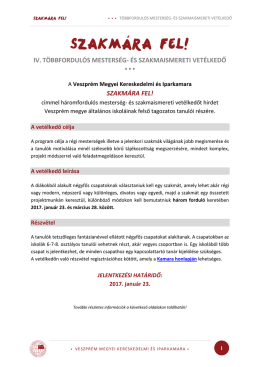 Sztakm&aacute;ra Fel! - Veszpr&eacute;m Megyei Kereskedelmi &eacute;s Iparkamara