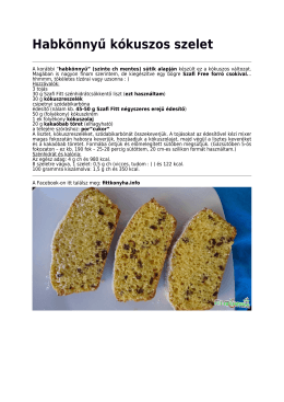 Habk&ouml;nnyű k&oacute;kuszos szelet