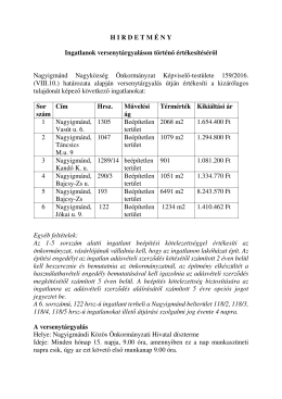 Hirdetmény - Nagyigmánd