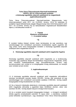 Tolna Város Önkormányzata Képviselő