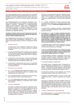 Nyugd&iacute;jbiztos&iacute;t&aacute;si felt&eacute;telkieg&eacute;sz&iacute;t&eacute;s (NYBU1/2017)