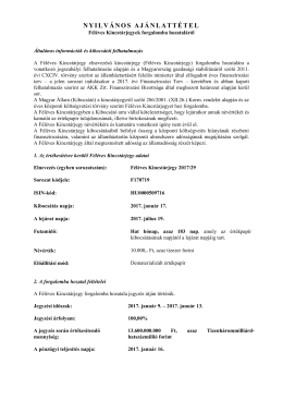 Nyilv&aacute;nos aj&aacute;nlatt&eacute;tel