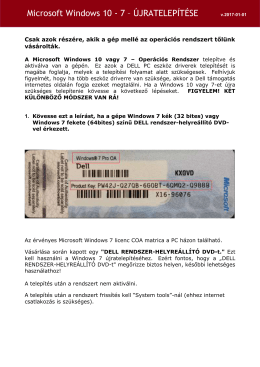 Választható Microsoft Winodws Operácios renszer