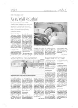 Az &eacute;v első kisbab&aacute;i