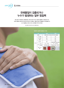 유해물질이 검출되거나 누수가 발생하는 일부 찜질팩