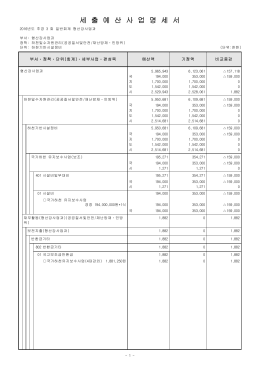 세 출 예 산 사 업 명 세 서
